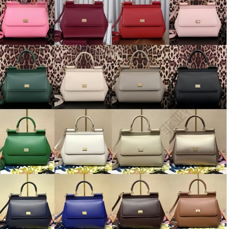 Mirror Quality Sicily Bags Women d g Top Handle Flap Genuine Leather Womens Cross Body Commuting Designer Bag Crossbody Handbag PC1P