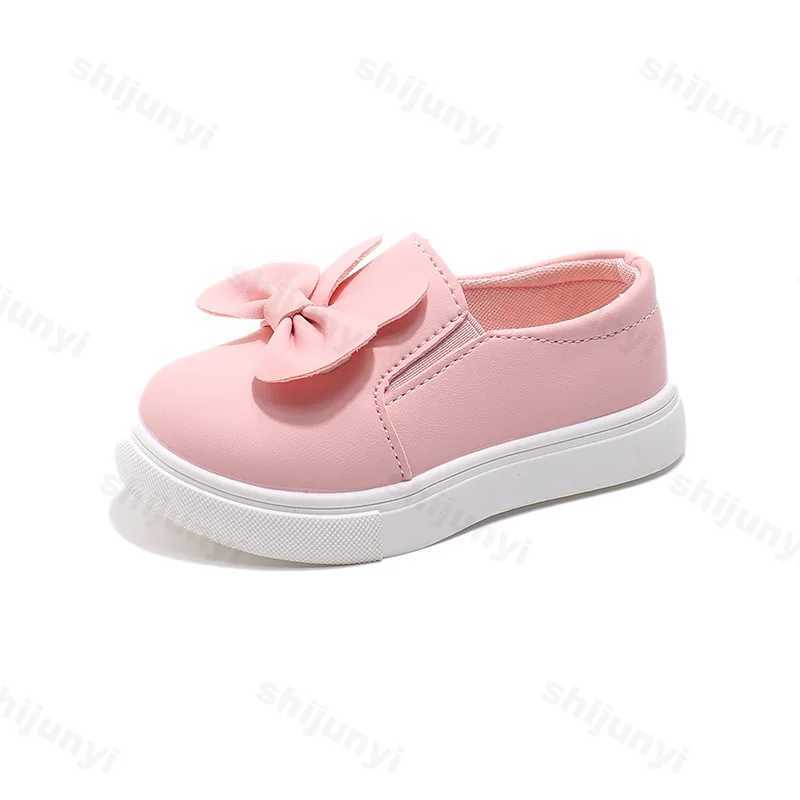 Kids Loafers Slip-on Leather Shallow Casual Shoes Boys Girls Cute Bunny Flats Toddler Fashion Leisure Children Non-slip SneakersXJ241209