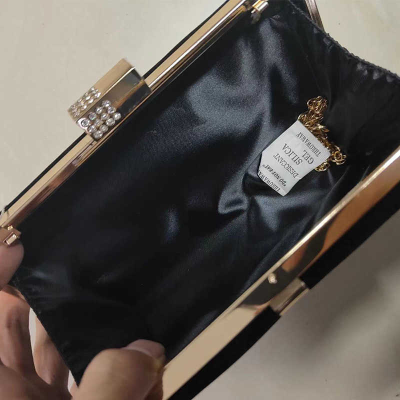 Clutch Bag New Evening Handbag Straight High End Fashion Diamond Set Dress Bag Three Dimensional Grip 240920