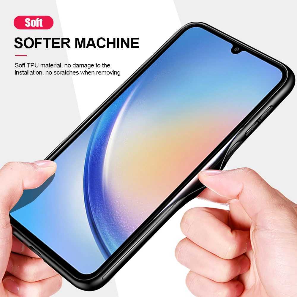 High Quality Designer Phone Case For Galaxy A16 A15 A25 A35 A55 A05 A14 A34 A54 5G Cover Built in Car Bracket Magnetic Fundas Coque O241209