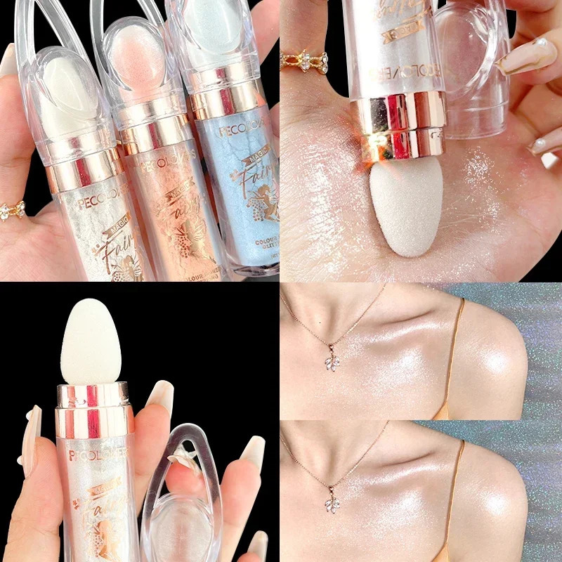 Shimmer Fairy Powder White Loose Highlighter Face Body Glitter Wand Makeup Bronzer Cosmetic 241209