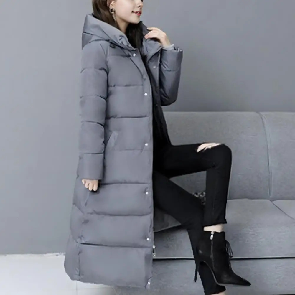 Womens thick bottomed cotton coat turtle neck down 2024 winter womens jacket padded park 241209