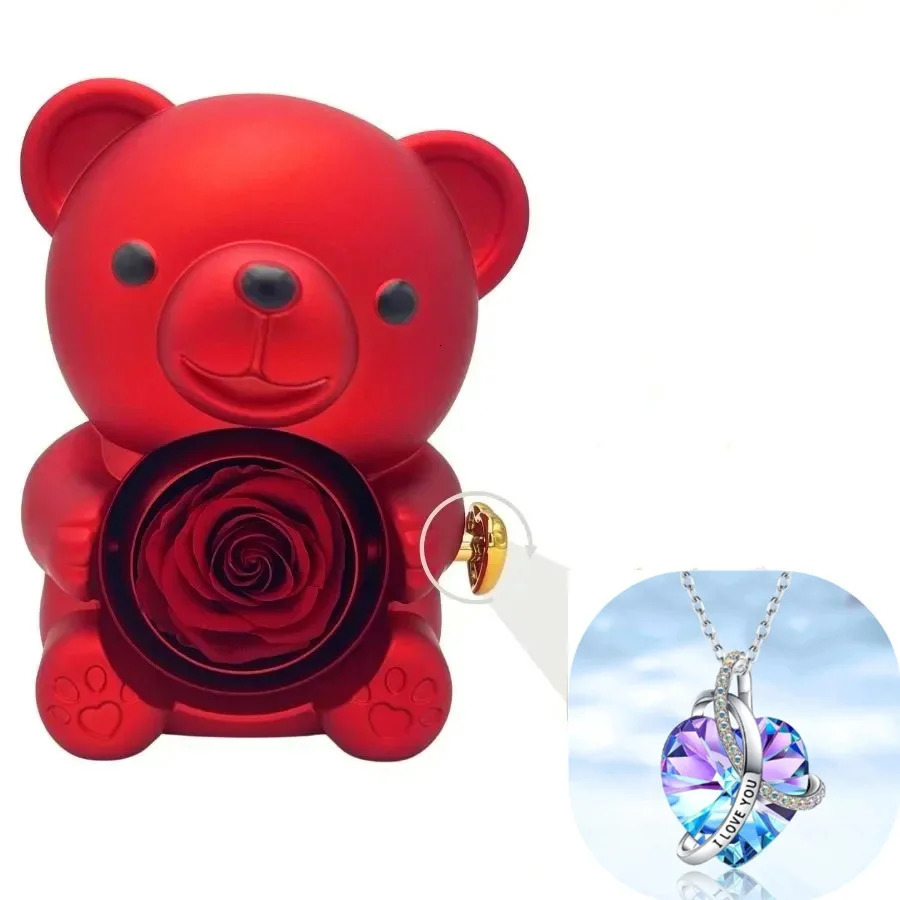Rose embraces bear box and necklace 241209