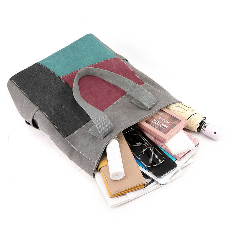 Shoulder Bag Women's Bag Trendy Versatile Large Capacity Handheld Cross Shoulder Backpack Fashion Canvas Bag 241215