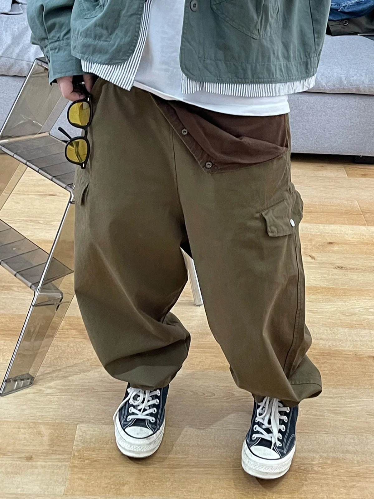 High Quality Hip Hop Cargo Pants For Men Clothing Koran Fashion Streetwear Skateboard Baggy Pants Harajuku Casual Trousers Male 241209