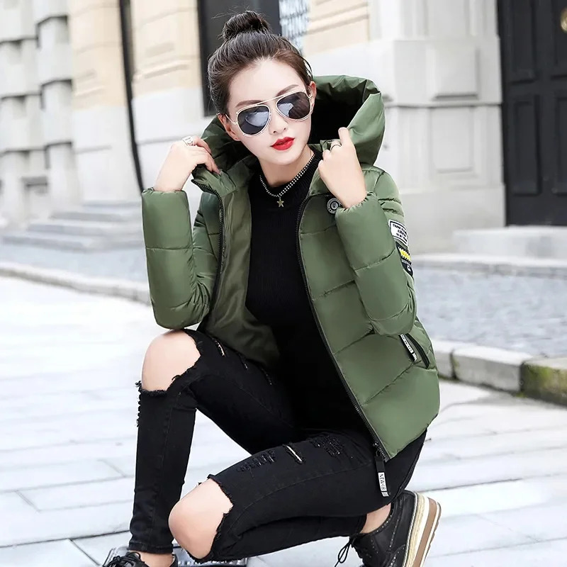 Winter Women Jacket Coats Parkas Female Down Cotton Hooded Overcoat Thick Warm Jackets Windproof Casual Student Coat 241209