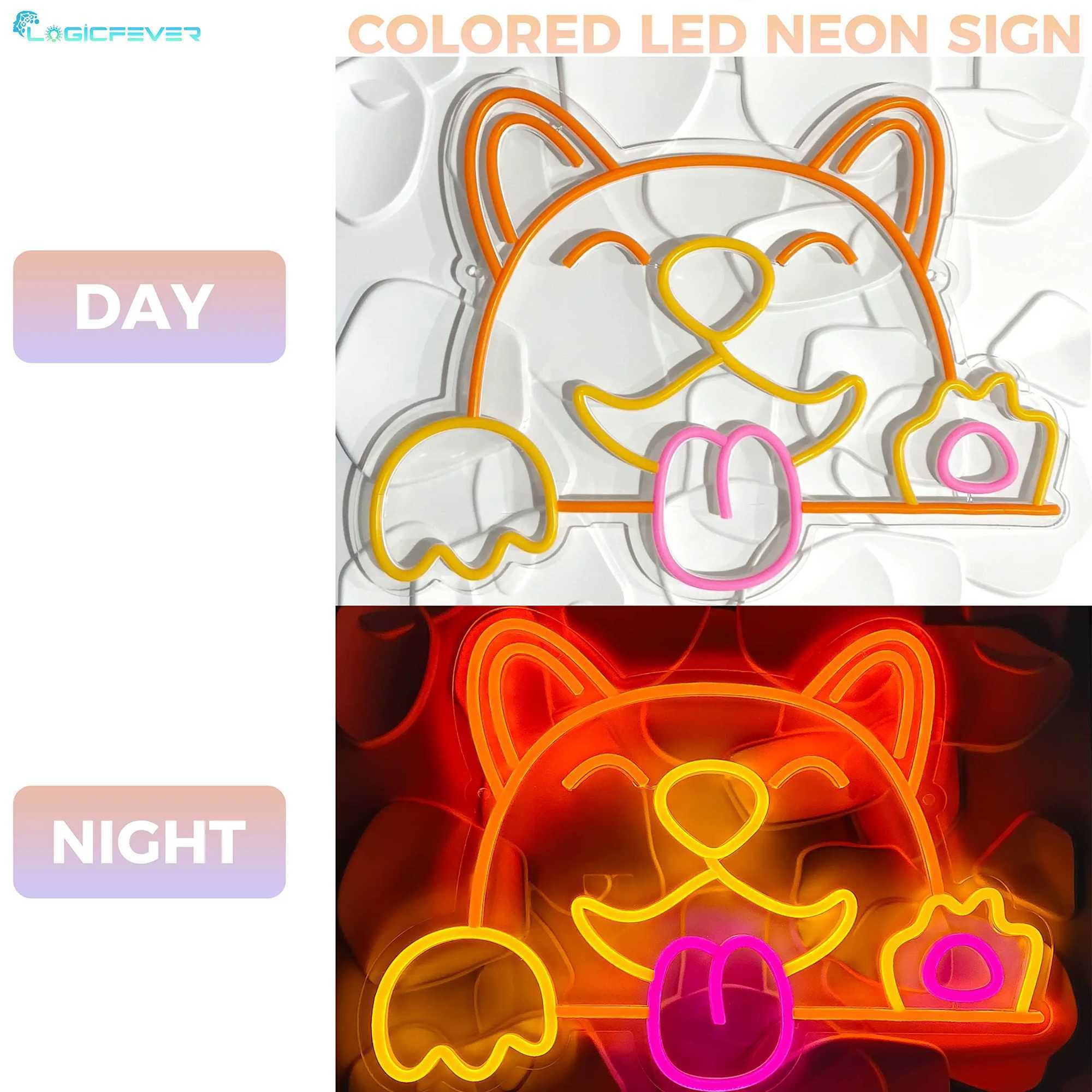 Cute dog LED neon light USB gift pet store commercial logo party bedroom wall mounted display decoration luminous neon light acrylic X241210 - view 5