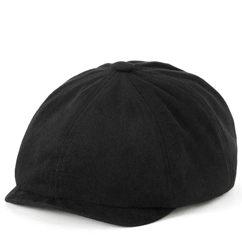 High quality dad casual octagonal hat mens pure cotton flat top hat mens suitable Ivy hat womens fashionable beret 241209