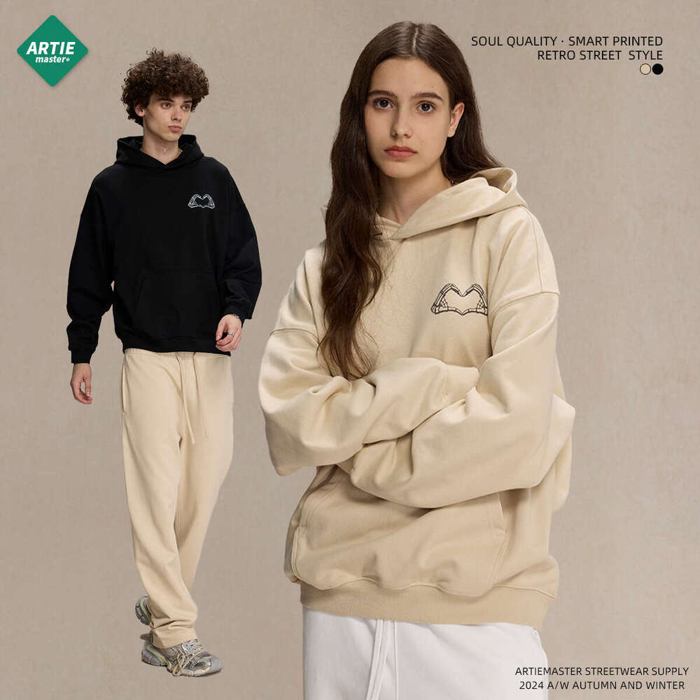 Street Trendy Brand Woolen Circle 430g Printed Hoodie Loose Ins Style Men's and Women's Hoodies