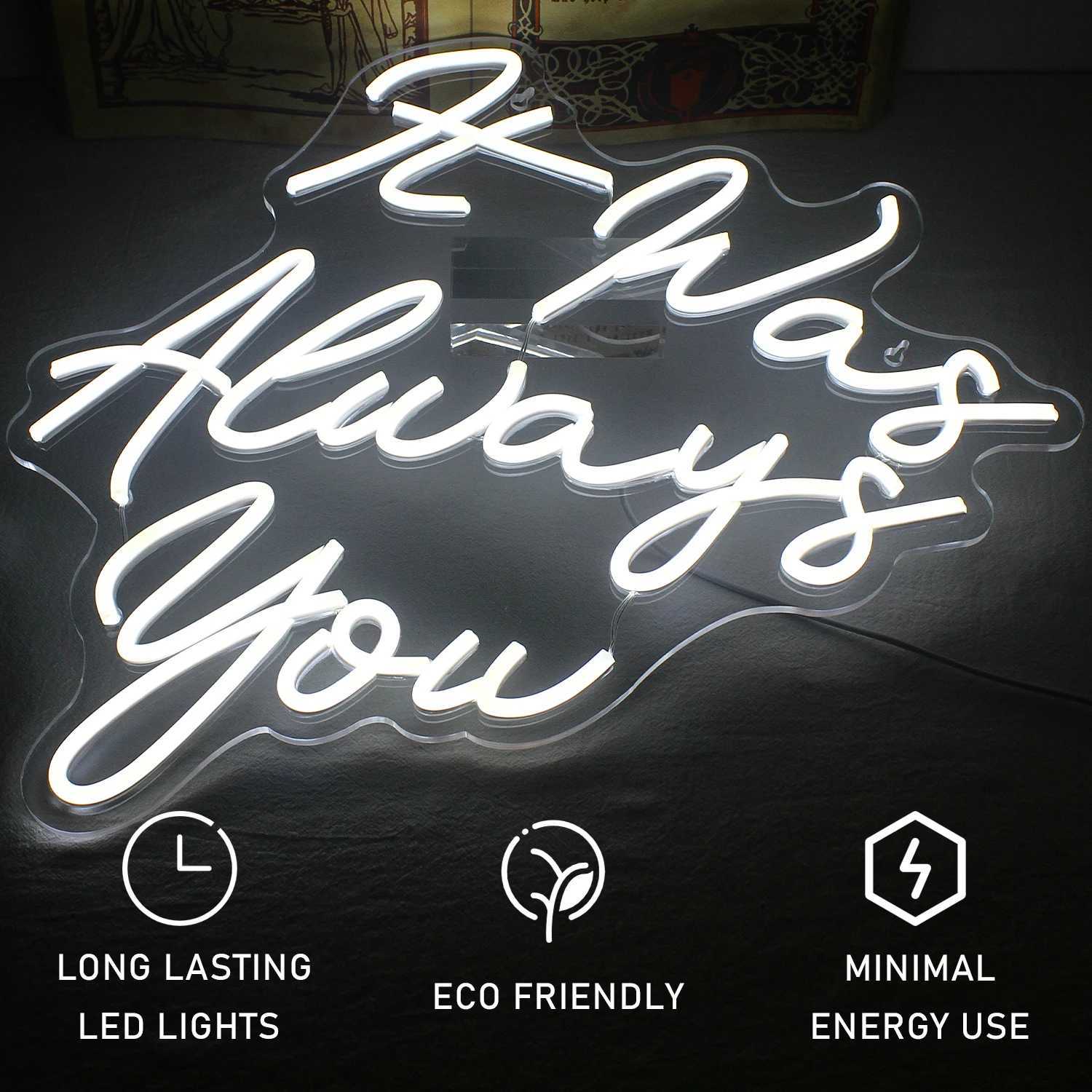 It has always been your LED neon lights wedding neon lights USB power supply for walls birthdays parties aesthetics room decoration LED neon lights X2
