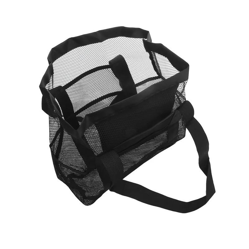 Large Capacity Mesh Beach Bag Foldable Breathable Tote For Swimming Travel Grocery One Shoulder Handheld Wash 2024 241203