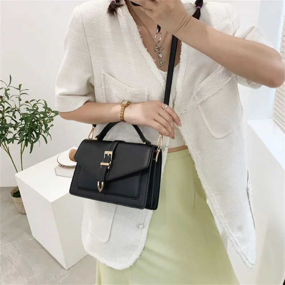 Simple PU Leather Messenger Shoulder Bag Solid Color Crossbody Bag Sling Bag Women LadiesC250106