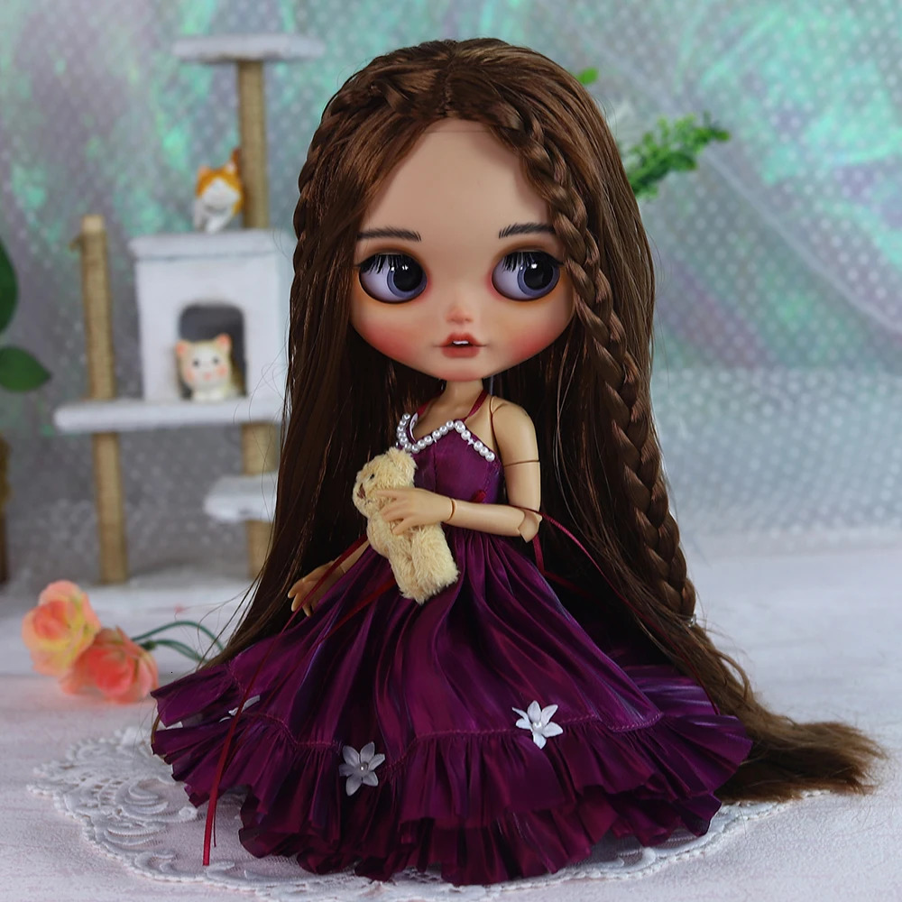 ICY DBS Blyth 16 Doll Tan Skin Hand Painted Set Long Eyelash Sleeping Eye bjd SD 241209