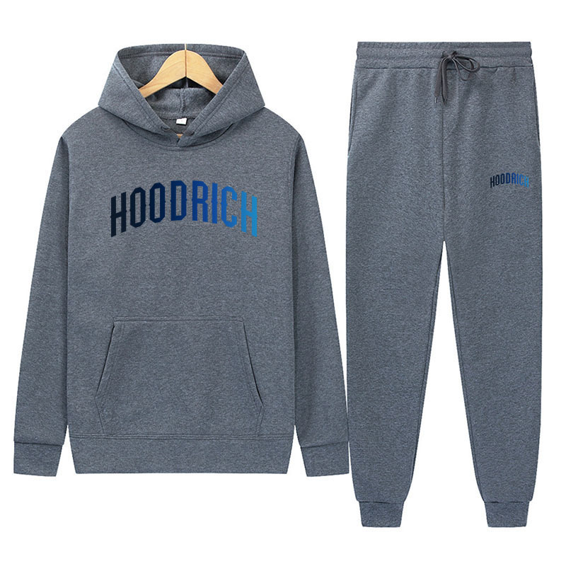 designer hoodie hoodrich sportswear set hoodie sweatshirt set graphic printed hoodie twopiece set wholesale 2024