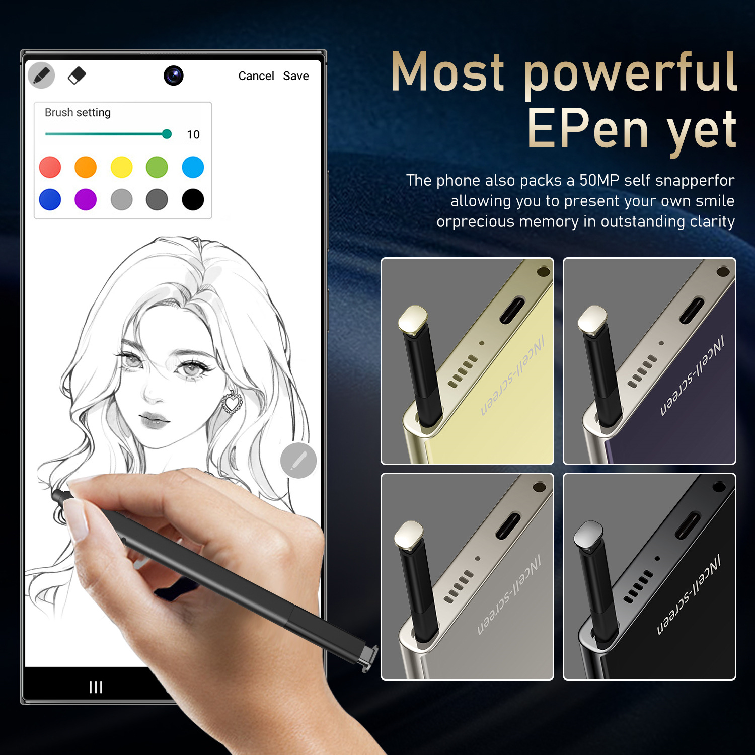 S24 Ultra Smart phone 7.3 inch Full Screen 4G/5G Cell Phone 16GB+1TB 7000mAh Mobile Phones Global Version Celulares