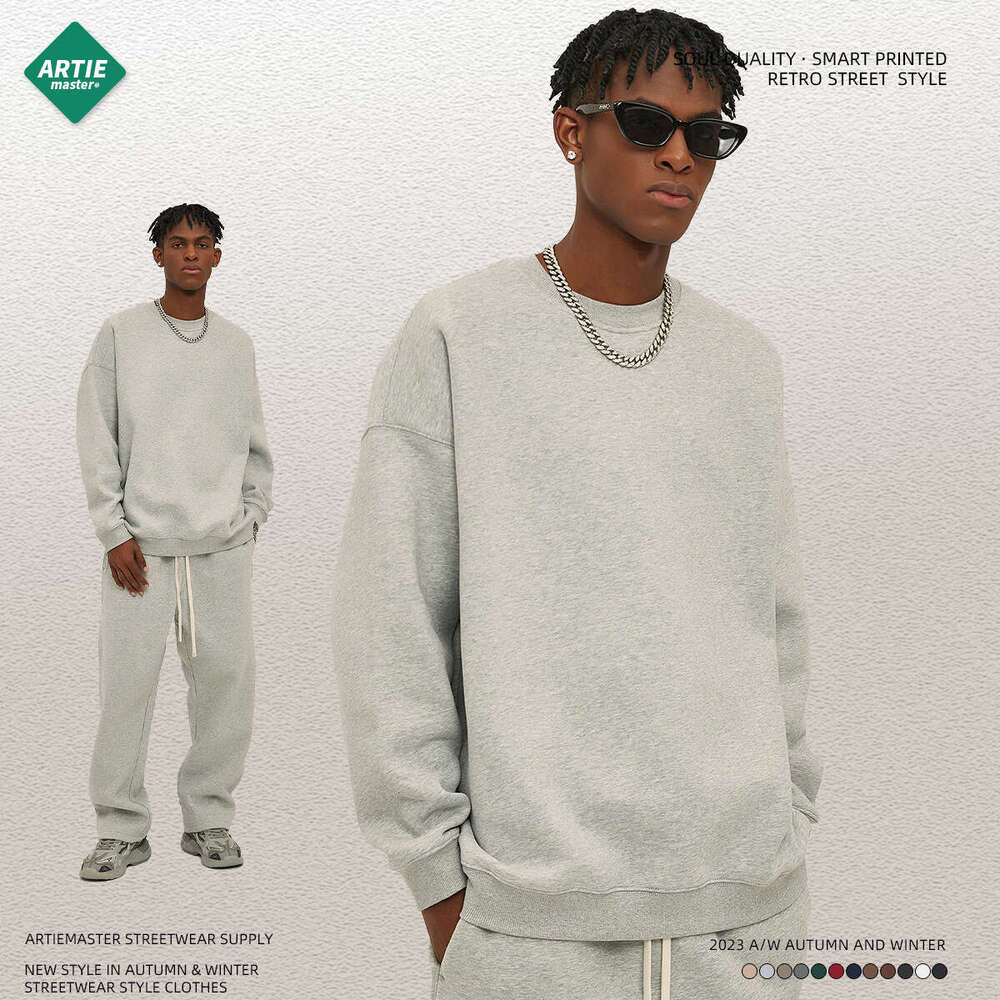 New Trend Brands for Fall/Winter 2024: 350G Dopamine and Veet Thin Loose Round Neck Men's Sweater