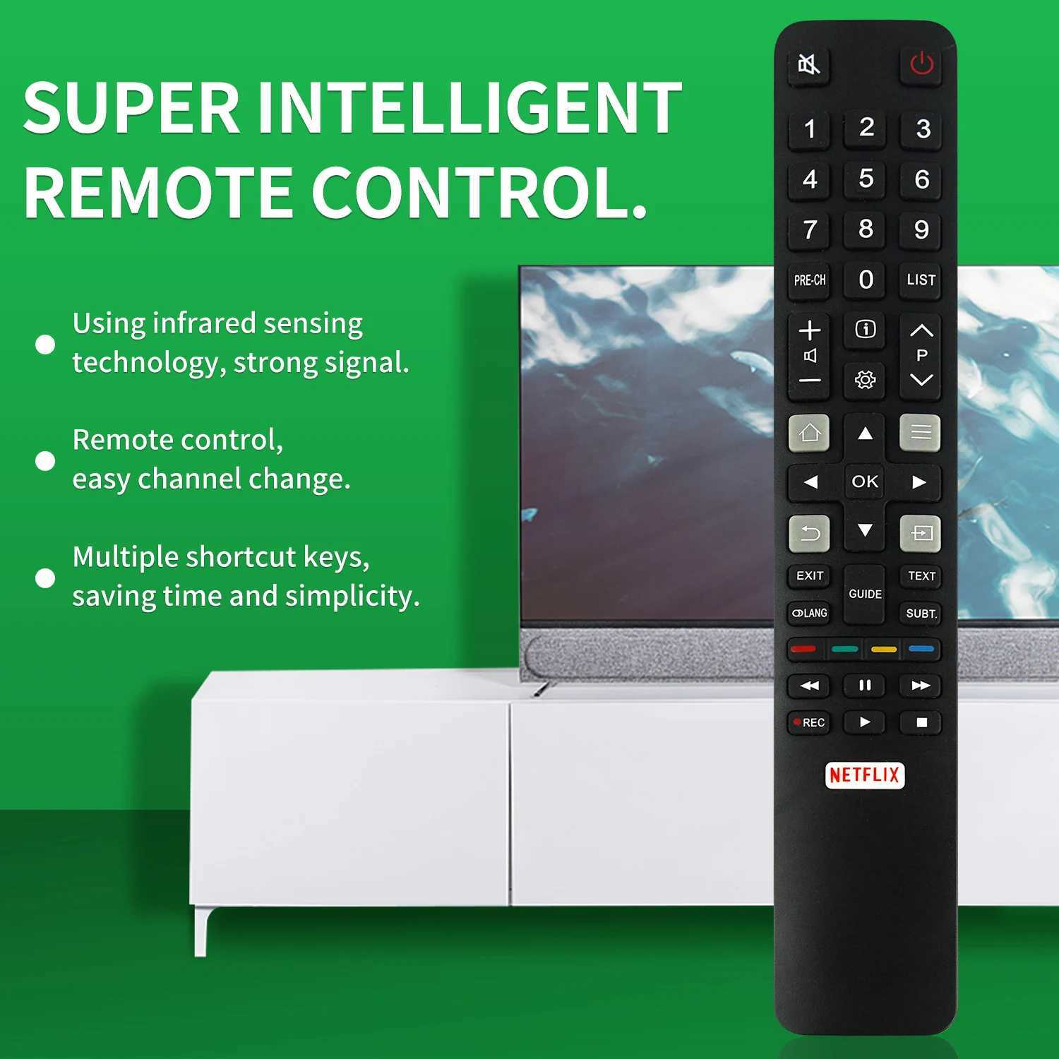 RC802N YAI2 Replace Remote Control for TCL Smart TV 32S6000S 43S6500FS 43DP640 U55P6046 RC802N YAI1 RC802N YUI1XJ241210