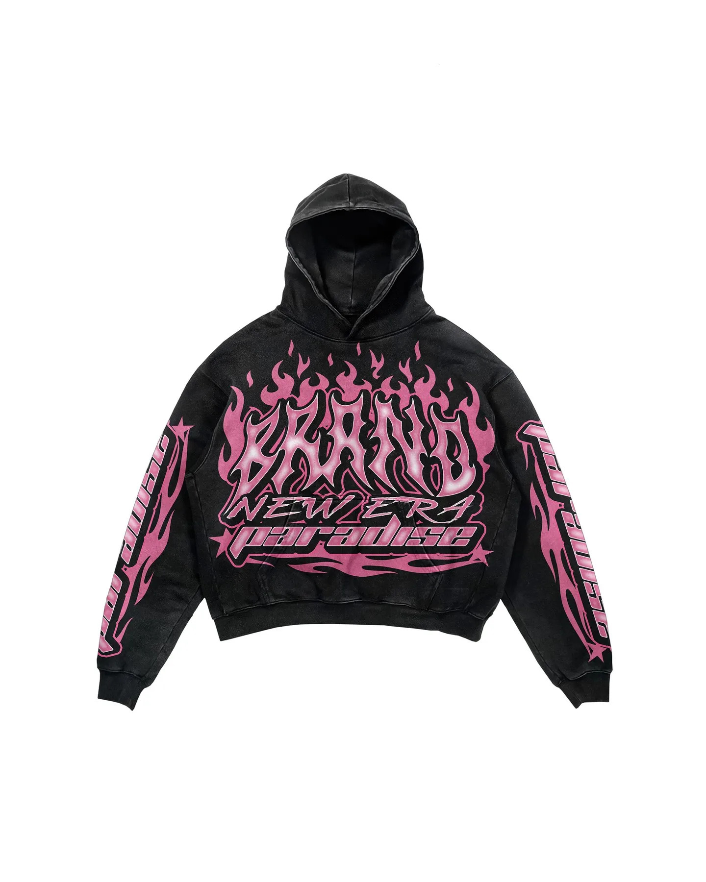 Hip Hop Autumn Winter Set Punk Print Hoodies Women Y2k Tops Harajuku Tracksuit Men Pants Streetwear Couples Gothic Clothes 241209