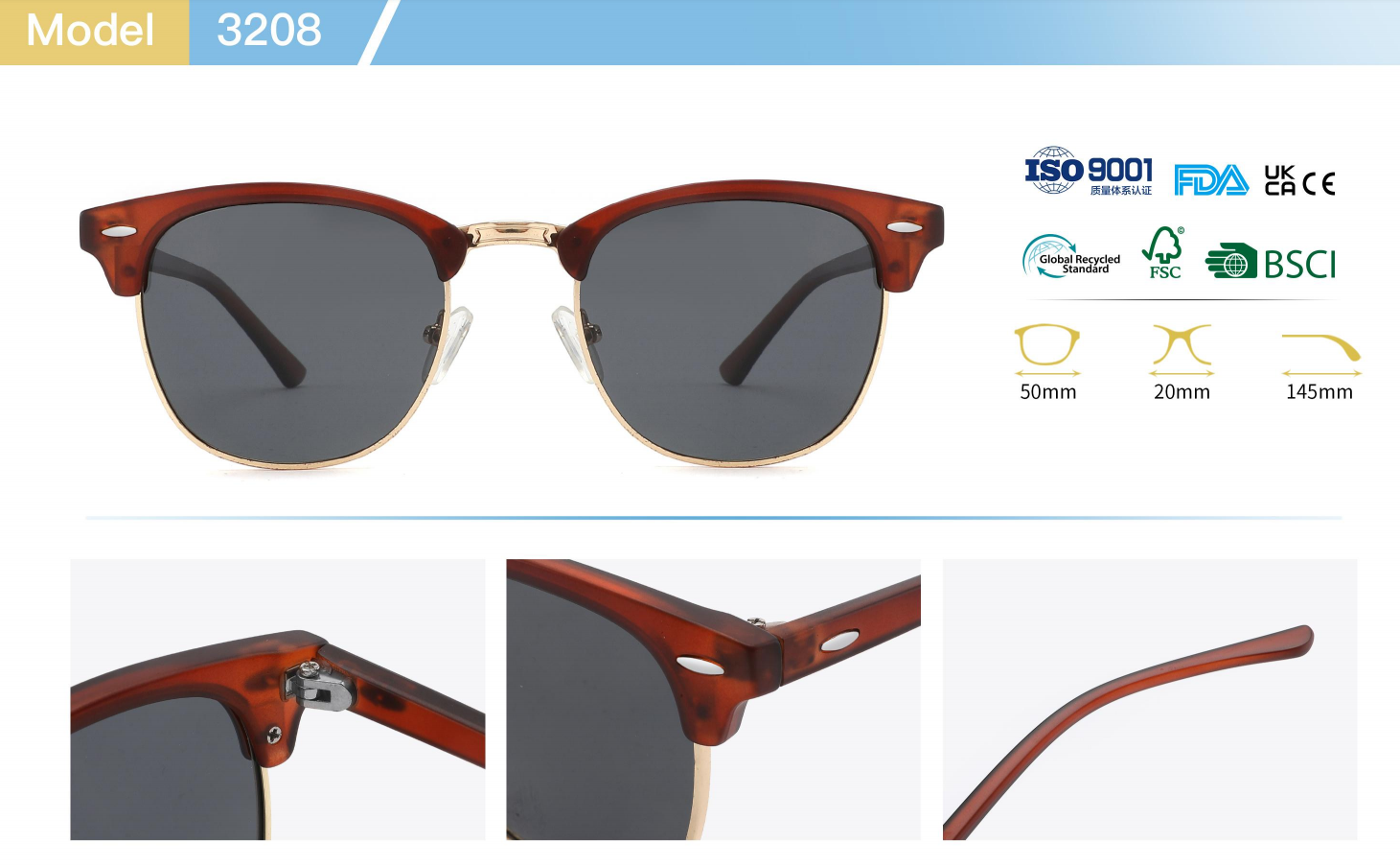 Fashion Designer Sunglasses for Women Mens Glasses Brand Design Sun Square Genuine Buffalo Horn Glasses Man Vintage Eyeglasses Rimless wholesale