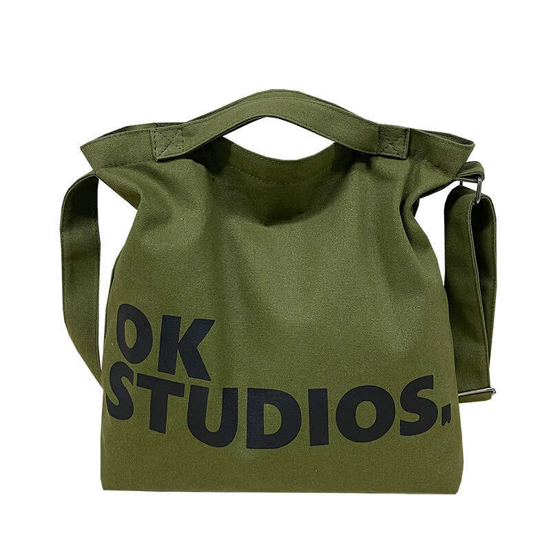 Canvas Women's Single Shoulder Crossbody Bag, College Student Class, Japanese Art, Simple, Large Capacity Korean Version Cloth Bag B1