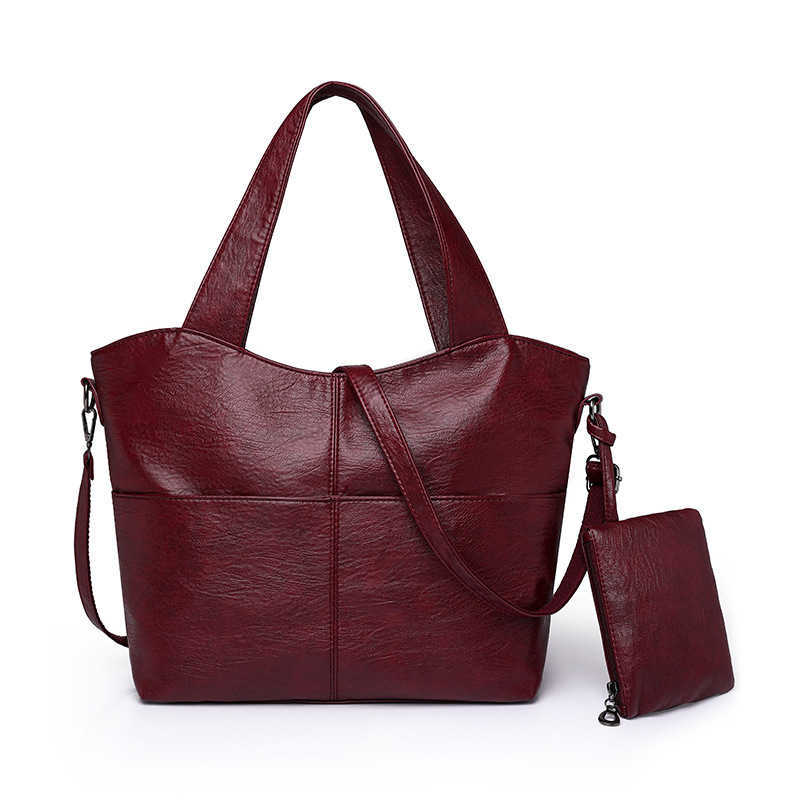 Women's bag handbag large capacity middle-aged mother soft leather shoulder crossbody bag trend 241215