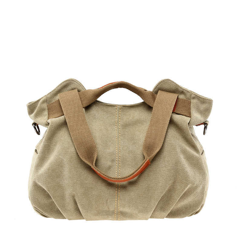 Korean fashion casual one shoulder slant cross handbag new trend casual canvas bag women's bag 241215