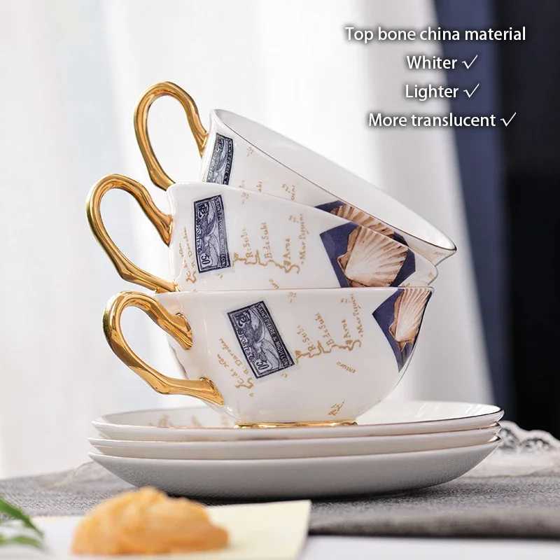 Logbook Bone Chinese Coffee Set European Ceramic Teapot Cream Candy Bowl Tea Time Teapot Cup Coffee W241210