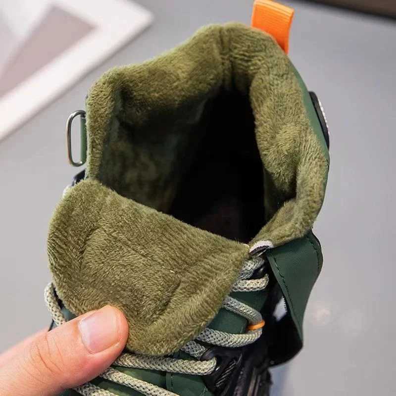 Children Keep Warm Sneakers for Girls Boys 2024 Winter New Fashion Korean Sle Soft Anti-slippery Versatile Casual Sports ShoesXJ241209