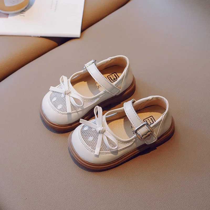 2023 Spring Autumn Baby Toddler Girl Shoes Mesh Breathable Children Leather Shoes Girls Princess Flats Mary Jane ShoesXJ241209