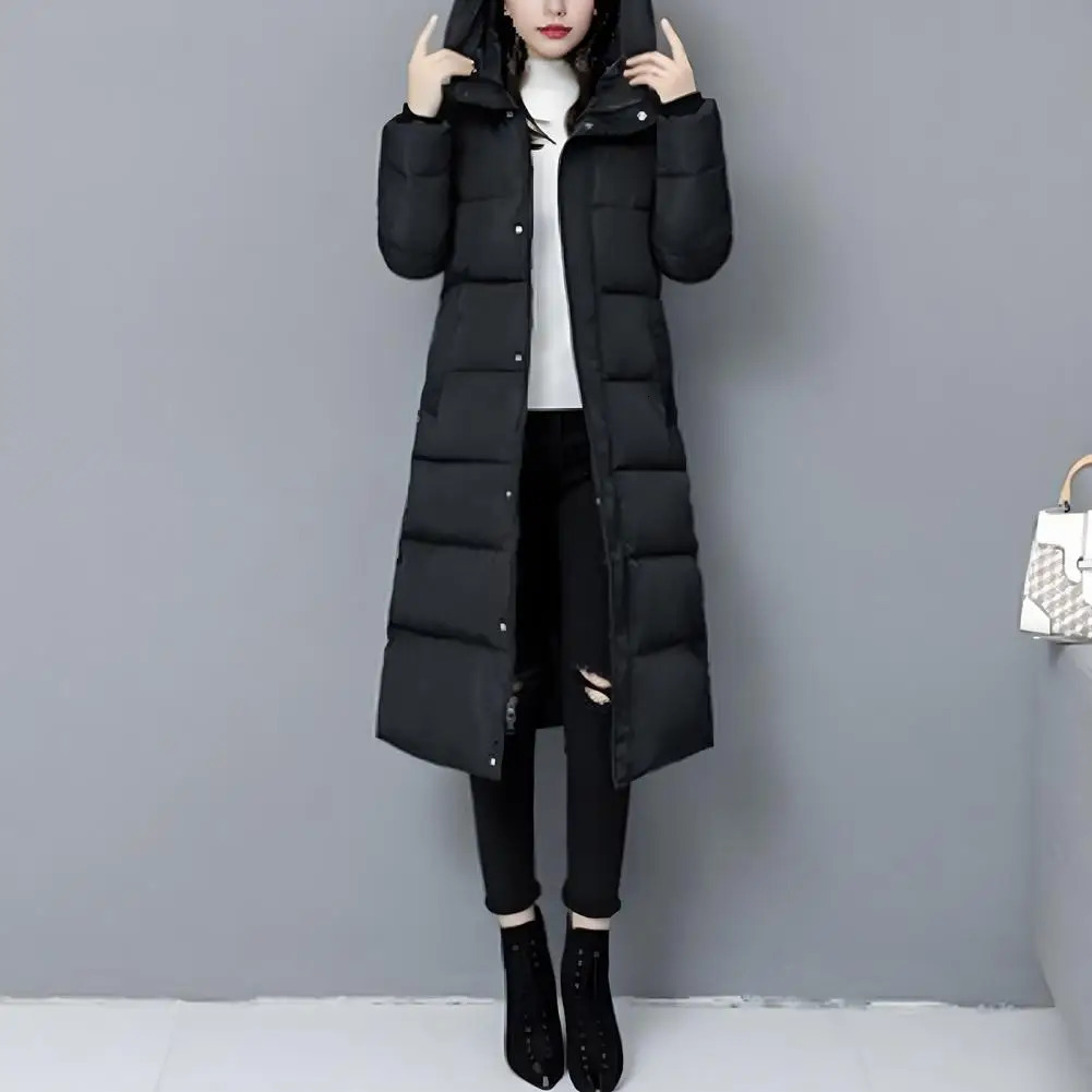 Womens thick bottomed cotton coat turtle neck down 2024 winter womens jacket padded park 241209