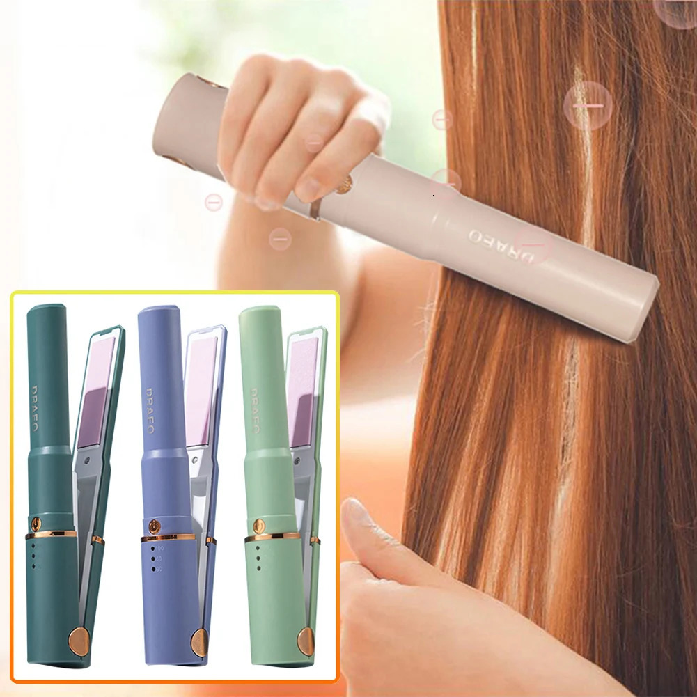 Wireless Portable Cordless Curling Iron Hair Curler USB Straightener Temperature Adjustable Mini Splint Styling Tool 241209