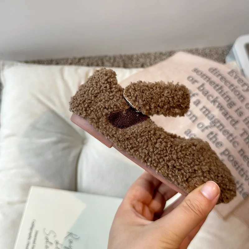 Baby Cotton Shoes Kids Ankle Warped Thick Warm Plush Fur Shoes Girls Moccasin Shoes Anti-Slippery Autumn Winter 2024 NewXJ241209