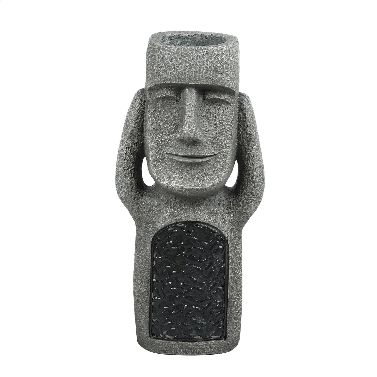 See Hear Speak No Evil Garden Easter Island Statues Creative Resin Sculpture Outdoor Decoration Home Vase Statue Decor Figurine 241210