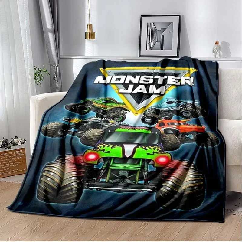 Monster Jam Grave Digger Truck Hot Wheels Sofa Lightweight Warm Insulation Blanket Bed Office Car knee padsThrow BlanketXJ241210