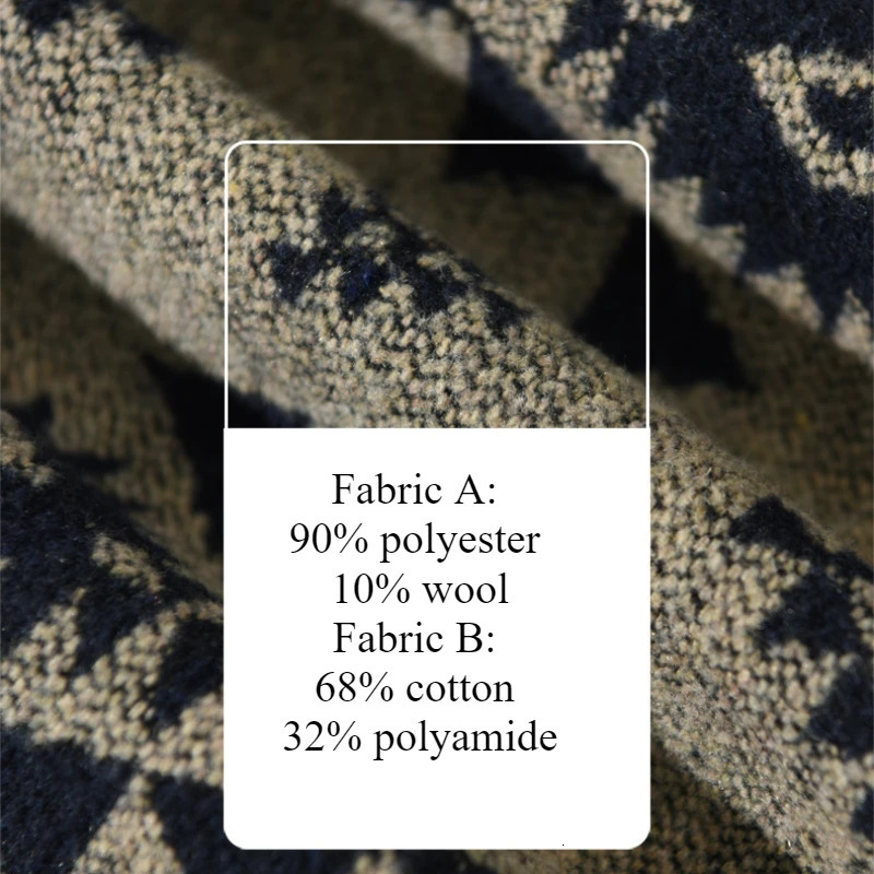 2024 AutumnWinter Loose Printed Wool Mens Clothing Large Pocket Shirt AZT738 241209