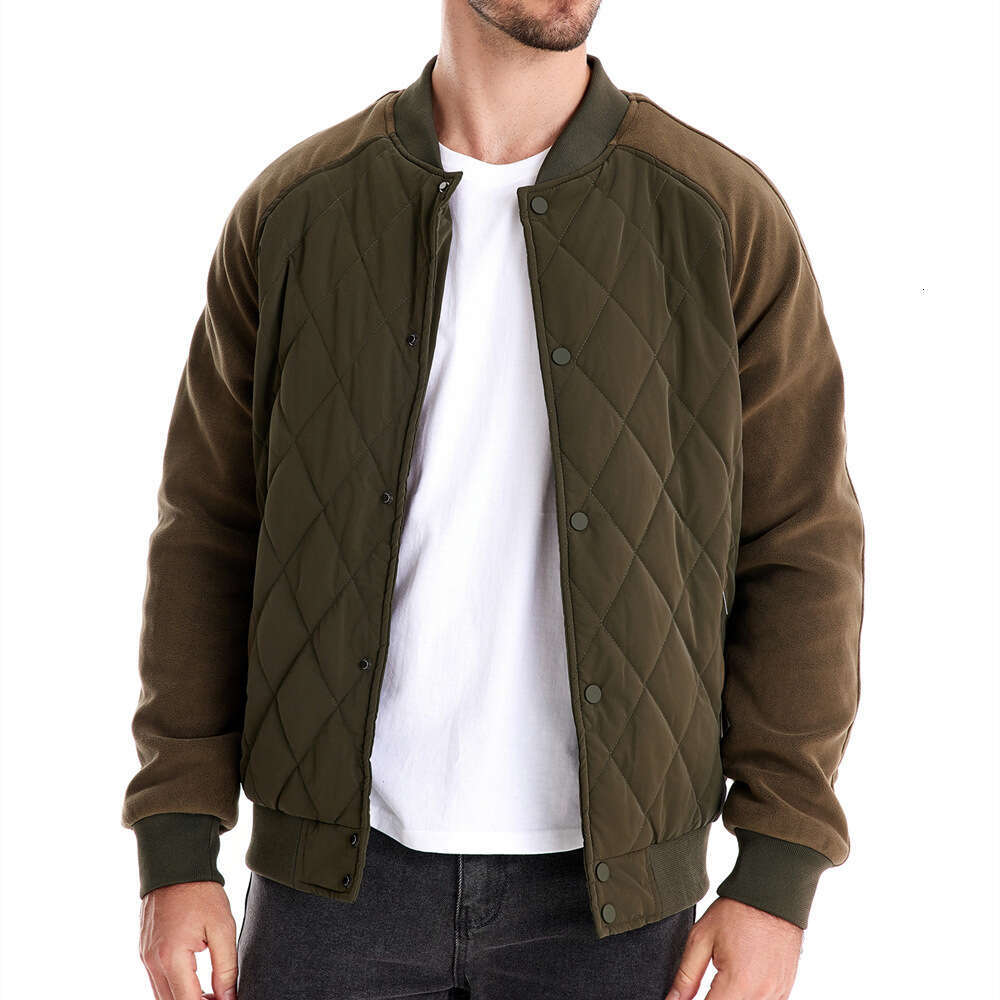 2024 Autumn New Collection with Veet Cotton Thickened European and American Casual Jacket, Off Shoulder Sleeve Men's Top Jacket
