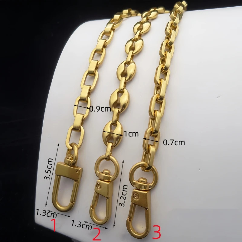Gold interchangeable bag chain shoulder strap wallet chain accessories wallet shoulder strap cross body replacement withholding 241205