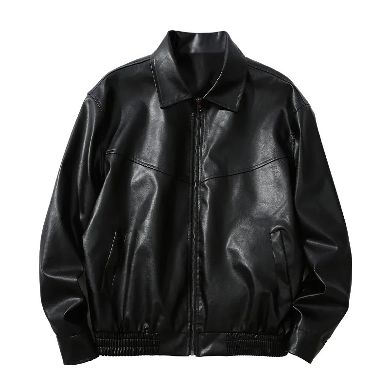 American Black Leather Jacket for Men and Women The Same Autumn Vintage Fashion Couple High Street Available Twoopen 241202