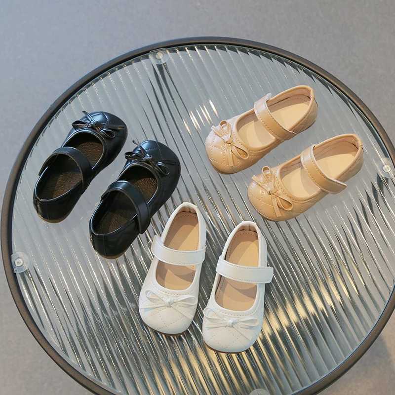 Girls Princess Shoes Sewing Pure Color Daily Autumn Kids Flat Shoes Flexiable Round Toe Comfy Little Children Single Shoe 21-30XJ241209
