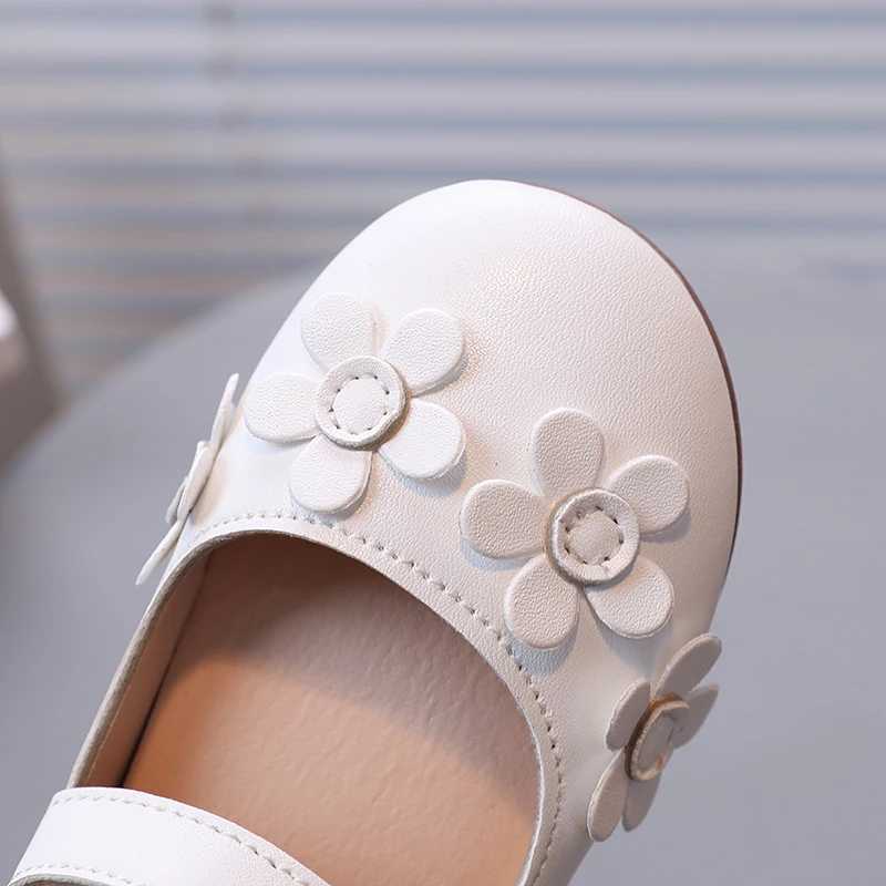 Girls Mary Janes Flower Three Colors Light Slish New Kids Princess Shoes Shallow All-match Daily Chic Children Flat Shoe21-30XJ241209