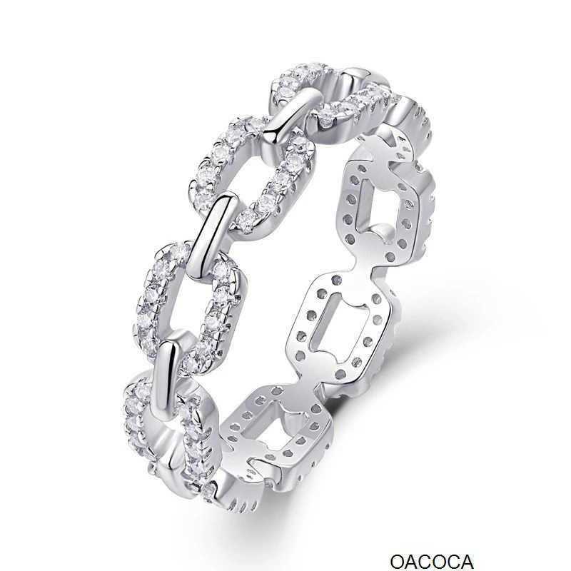 Designer custom Jewellry Women Men 925 Sterling Silver Cuban Chain Ring VVS1 D Color Moissanite Ring Hip Hop Personalized Jewelry Rings
