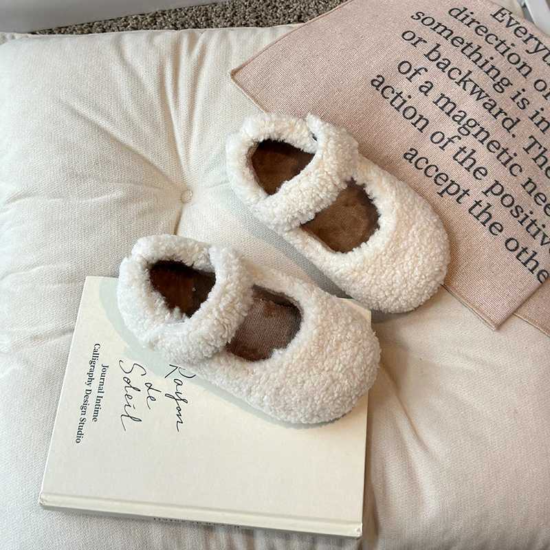 Baby Cotton Shoes Kids Ankle Warped Thick Warm Plush Fur Shoes Girls Moccasin Shoes Anti-Slippery Autumn Winter 2024 NewXJ241209