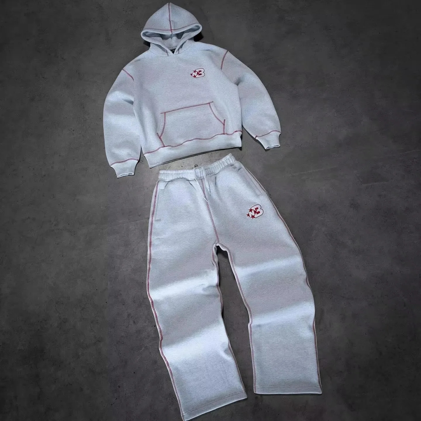 Oversized Loose Y2k Tracksuit Men Cotton Casual Sports Hoodies Sweatpants Two Piece Set Clothes for Fashion Streetwear 241209