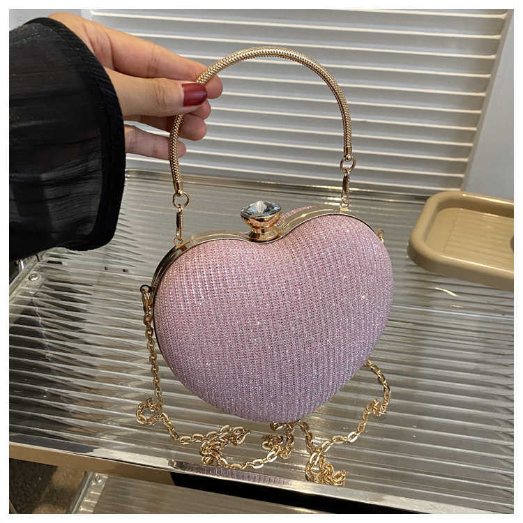 Advanced Mini Bag for Women Autumn Winter New Trendy Fashion Chain Crossbody Bag Handheld Peach Heart Bag