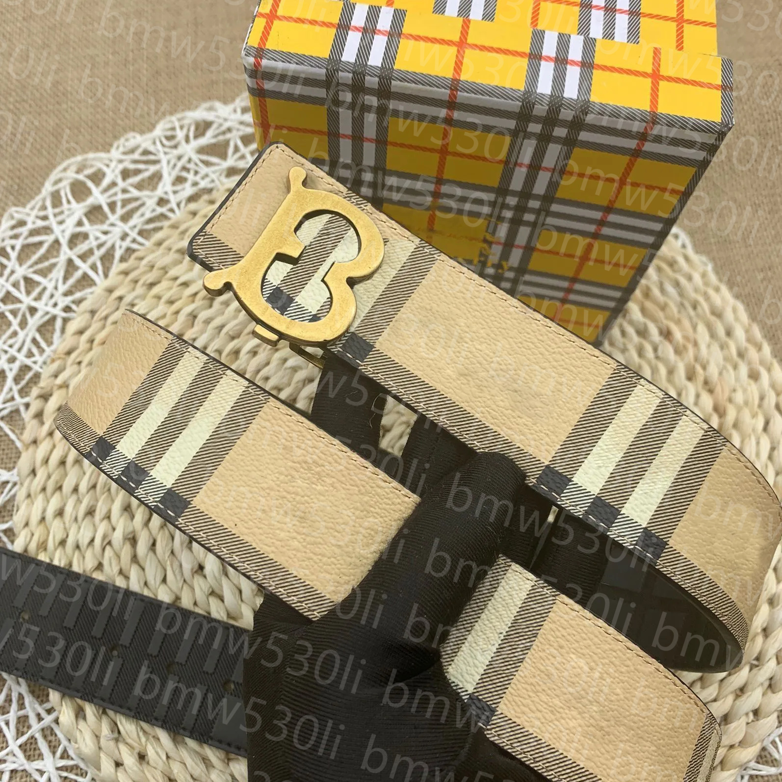 Fashion Designer Belt Gold Silver Black Buckle Luxury For Women Men Classic Letter Belt Width 3.8 cm Striped Double Sided Belts With Gift Box 2025