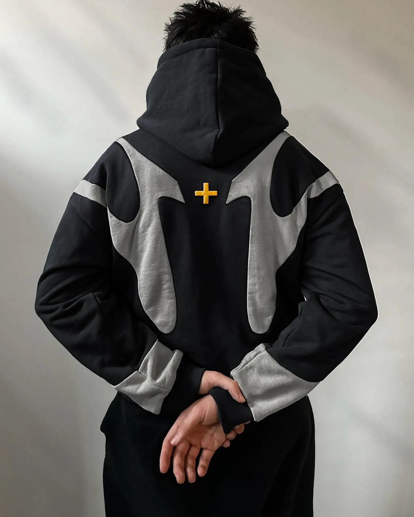 Harajuku Patchwork Hoodies Women Y2k Tops Sweatshirts Oversized Hoodie Clothes Streetwear Tracksuit Men Clothing 241210