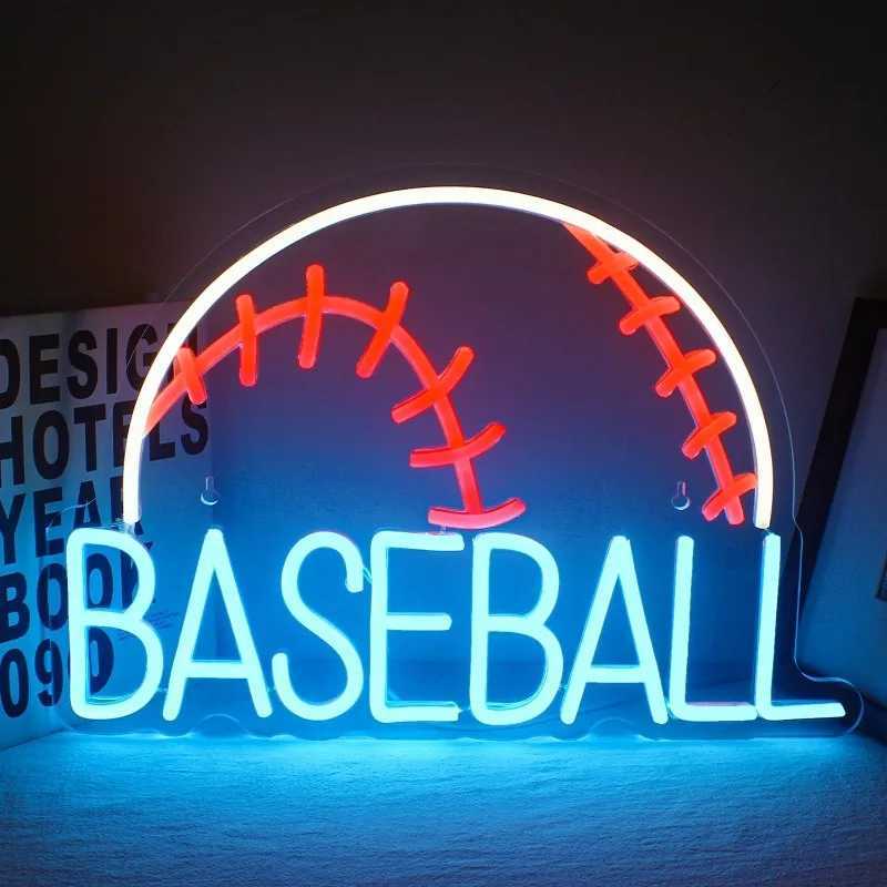 XM Baseball Neon Sign Sports Neon Sign Club Bedroom Mens Cave Mens Sports Decoration Customized Neon Sign for Men Teenagers Baseball Fans Game Room X2