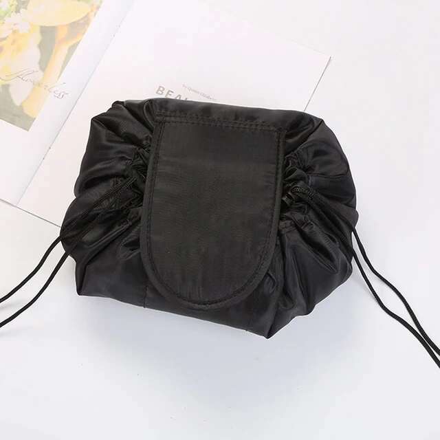 Women Drawstring Cosmetic Travel Storage Makeup Bag Organizer Female Make Up Pouch Portable Waterproof Toiletry Beauty Case