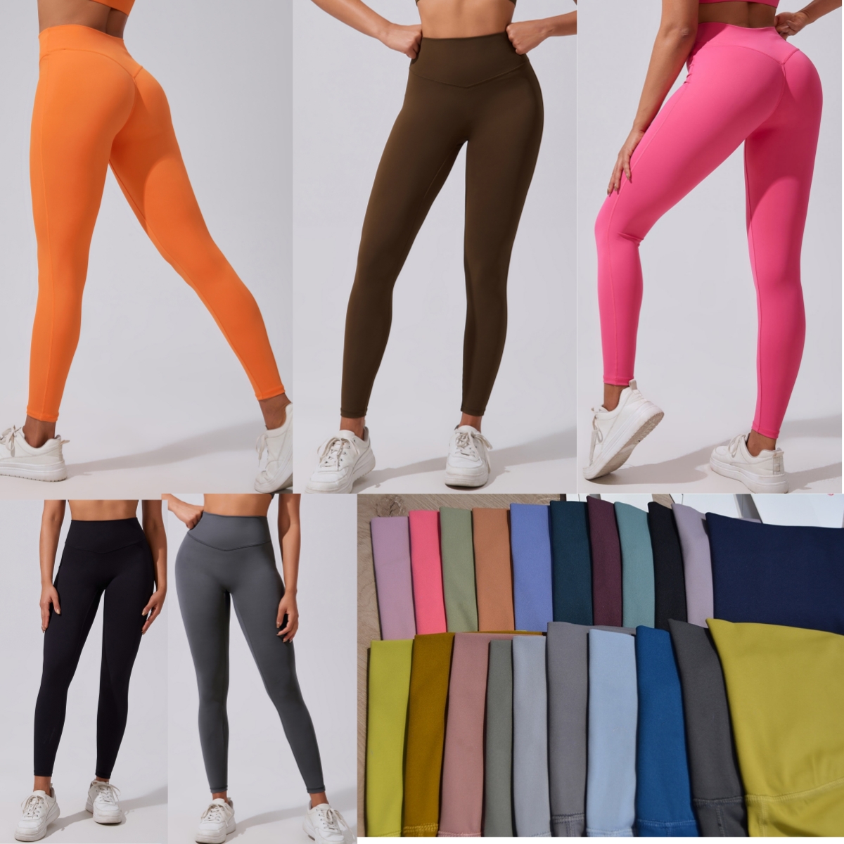 High Qaulity Desinger Women's Sport Tight Leggings Pants Slim fit with Pocket Women Sport Tights Trousers High Stretch high waisted hip lift leggings with pockets