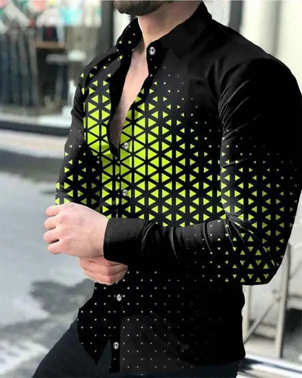 Comfortable party social mens collar button up casual plain gold long sleeved shirt 241205 38